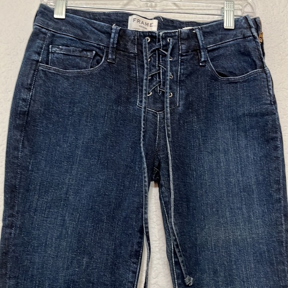 Frame Le Crop Mini Boot Lace Up Jean - Picture 4 of 15